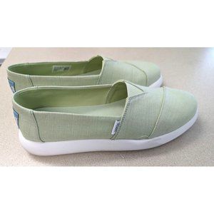 Toms women's alpargata mallow slip on shoes green size 10